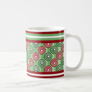 Süßigkeits-Streifen und Pop-Punkt-Feiertags-Tass Kaffeetasse