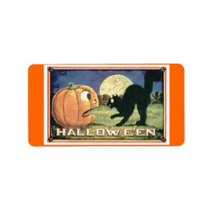 Süßigkeits-Tasche Halloween Adressaufkleber