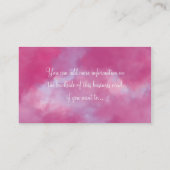 Süßigkeits-Träume mit schwarzen Visitenkarte (Rückseite)