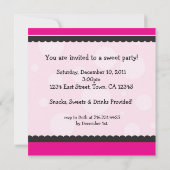 Süßigkeits-und Kuchen-Bonbon-Party Einladung (Rückseite)