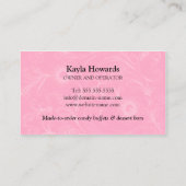 Süßigkeits-und Nachtisch-Buffet Visitenkarte (Rückseite)