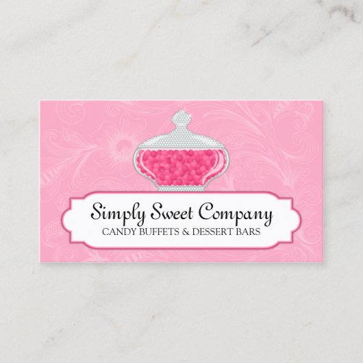 Süßigkeits-und Nachtisch-Buffet Visitenkarte (Vorderseite)