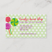 Süßigkeits-Visitenkarte Visitenkarte (Rückseite)