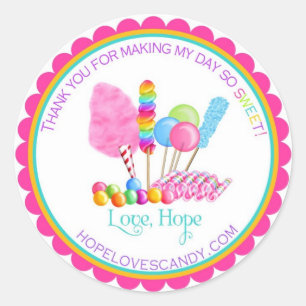 Süßigkeits-Zirkus-Aufkleber Runder Aufkleber