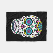 Süßigkeits-Zuckerschädel Fleecedecke (Vorderseite (Horizontal))