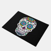 Süßigkeits-Zuckerschädel Fußmatte (Schrägansicht)