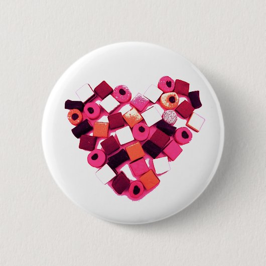 Süßigkeitsherz-Buttonknopf Button (Vorderseite)