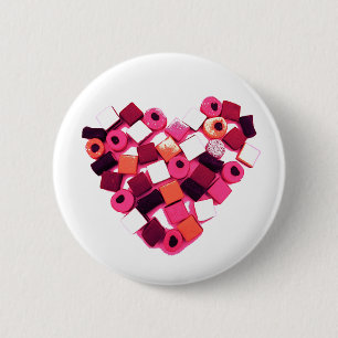 Süßigkeitsherz-Buttonknopf Button
