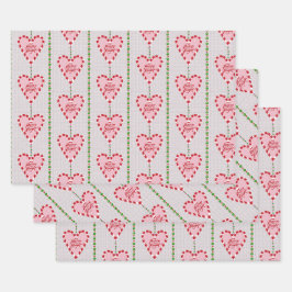 Süßkarpfen Merry and Bright 3 Packung Geschenkpack Geschenkpapier Set