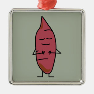 Süßkartoffel-Jamswurzel-Jamswurzel-Kartoffeln Silbernes Ornament