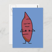 Süßkartoffel Yam Yams Kartoffeln glücklich gebacke Postkarte (Vorne/Hinten)