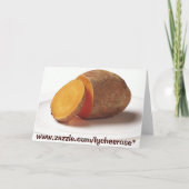 Süßkartoffelgrußkarte Karte (Rückseite)