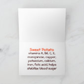 Süßkartoffelgrußkarte Karte (Innenseite)