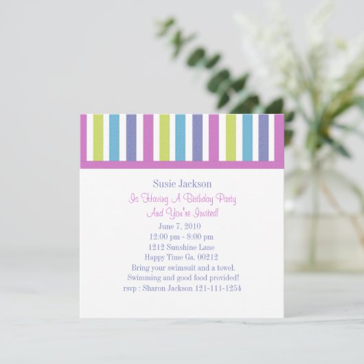 Süßkartoffeln Briefmarke Einladung (Stehend Vorderseite)