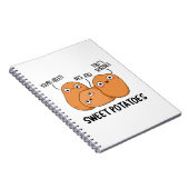 Süßkartoffeln Funny Food Puff Notizblock (Rechte Seite)