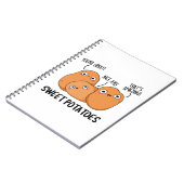 Süßkartoffeln Funny Food Puff Notizblock (Linke Seite)