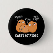 Süßkartoffeln Funny Food Puppe Dark BG Button (Vorderseite)