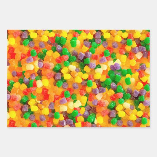 Süßkartoffeln, Marshmallow Gumdrop Wrapping Papers Geschenkpapier Set (Vorderseite)
