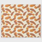 Süßkartoffeln oder Yams Brown, Orange, Creme Geschenkpapier (Flach)