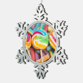 Süßkartoffeln Schneeflocken Zinn-Ornament (Rechts)