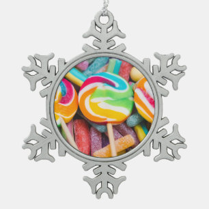 Süßkartoffeln Schneeflocken Zinn-Ornament