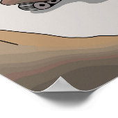 Süßkartoffelpanzer marschieren vorwärts. poster (Ecke)