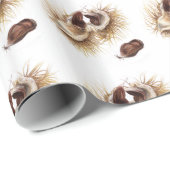 Süßkastanienfeine Wasserfarbenverpackung Geschenkpapier (Rolleneckpunkt)