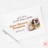 Süßkastanienkonserven auf dem Etikett Rechteckiger Aufkleber (Umschlag)