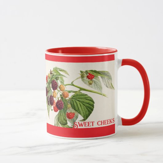 Süßkeks Vintag Himbeere Personalisiert Tasse (Rechts)