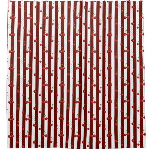 Süßkirschen Duschvorhang (Vorderseite)