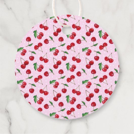 Süßkirschen, frisch geschenkanhänger (Rückseite)
