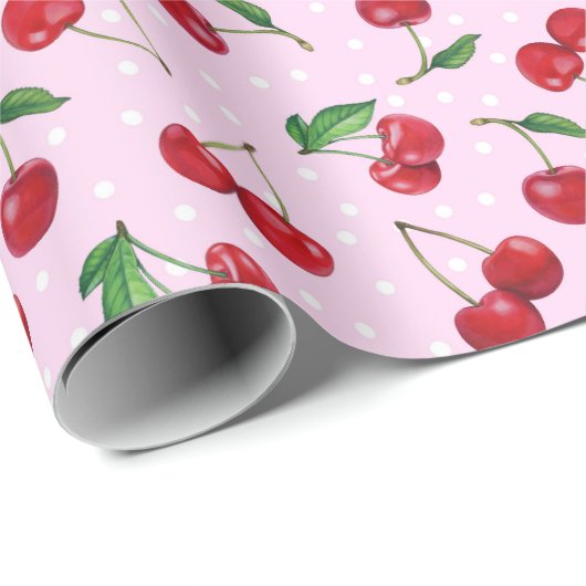 Süßkirschen, frisch geschenkpapier (Rolleneckpunkt)