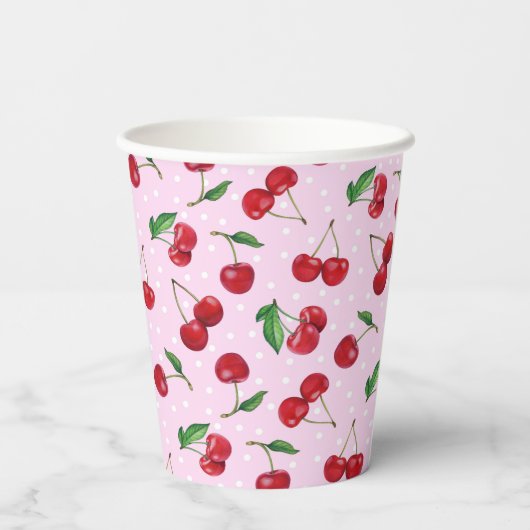 Süßkirschen, frisch pappbecher (Rückseite)