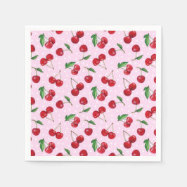 Süßkirschen, frisch serviette