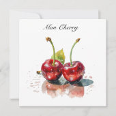 Süßkirschen in Wasserfarbe, nach Maß (Vorderseite)