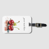 Süßkirschen in Wasserfarbe, nach Maß Gepäckanhänger (Vorderseite (Horizontal))