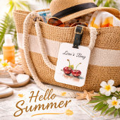 Süßkirschen in Wasserfarbe, nach Maß Gepäckanhänger