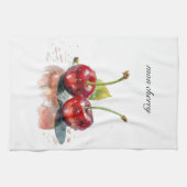 Süßkirschen in Wasserfarbe, nach Maß Geschirrtuch (Horizontal)