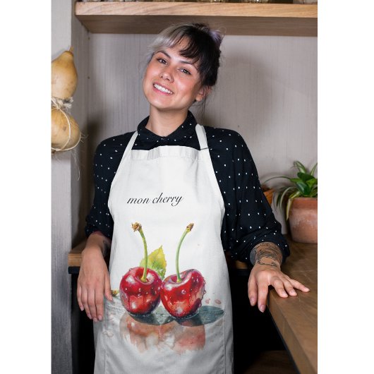 Süßkirschen in Wasserfarbe, nach Maß Schürze