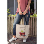 Süßkirschen in Wasserfarbe, nach Maß Tragetasche