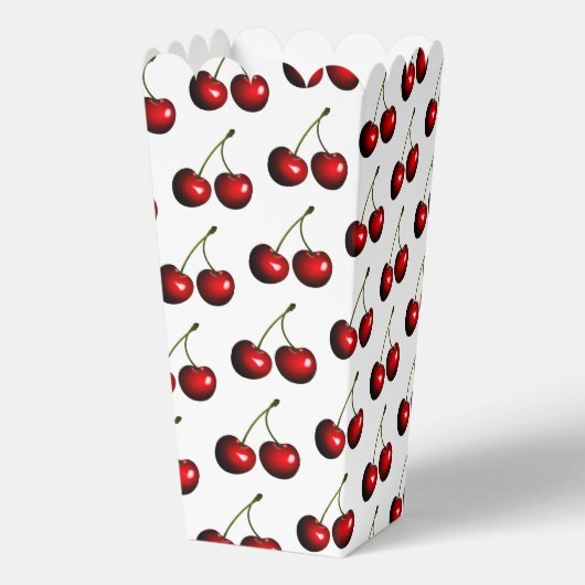 Süßkirschen Popcornbox Geschenkschachtel (Rückseite)