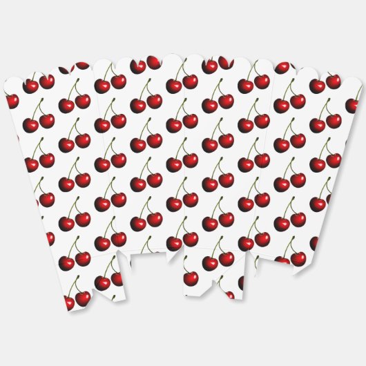 Süßkirschen Popcornbox Geschenkschachtel (Ungeklappt)