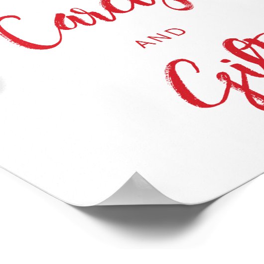 Süßkirschkarten und Geschenkposter Poster (Ecke)