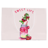 Süßkirschsaft Coole Getränke Früchte Geschenktasch Große Geschenktüte (Rückseite)