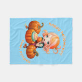 Süßkürbis Fleecedecke (Vorderseite (Horizontal))