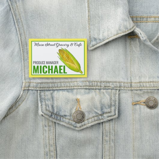 Süßmais Cob Lebensmittelgeschäft Gemüse Veg Namensschild (Beispiel)