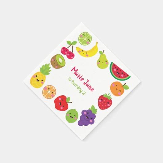 Süßobst Serviette (Ecke)