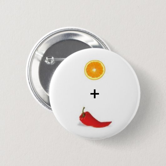 Süßorange-/Chili-Pfeffer Button (Vorne & Hinten)