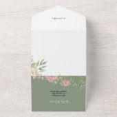 Süßorangefarbene Rose Wasserfarben Handlackiert All In One Einladung (Außenbereich)