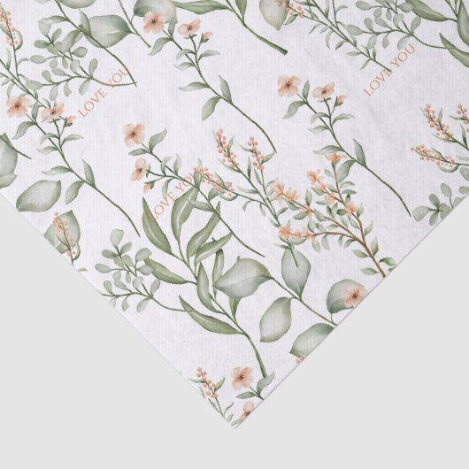 Süßpachelfloralen und Grüntöne Gewebepapier Seidenpapier (Detail)